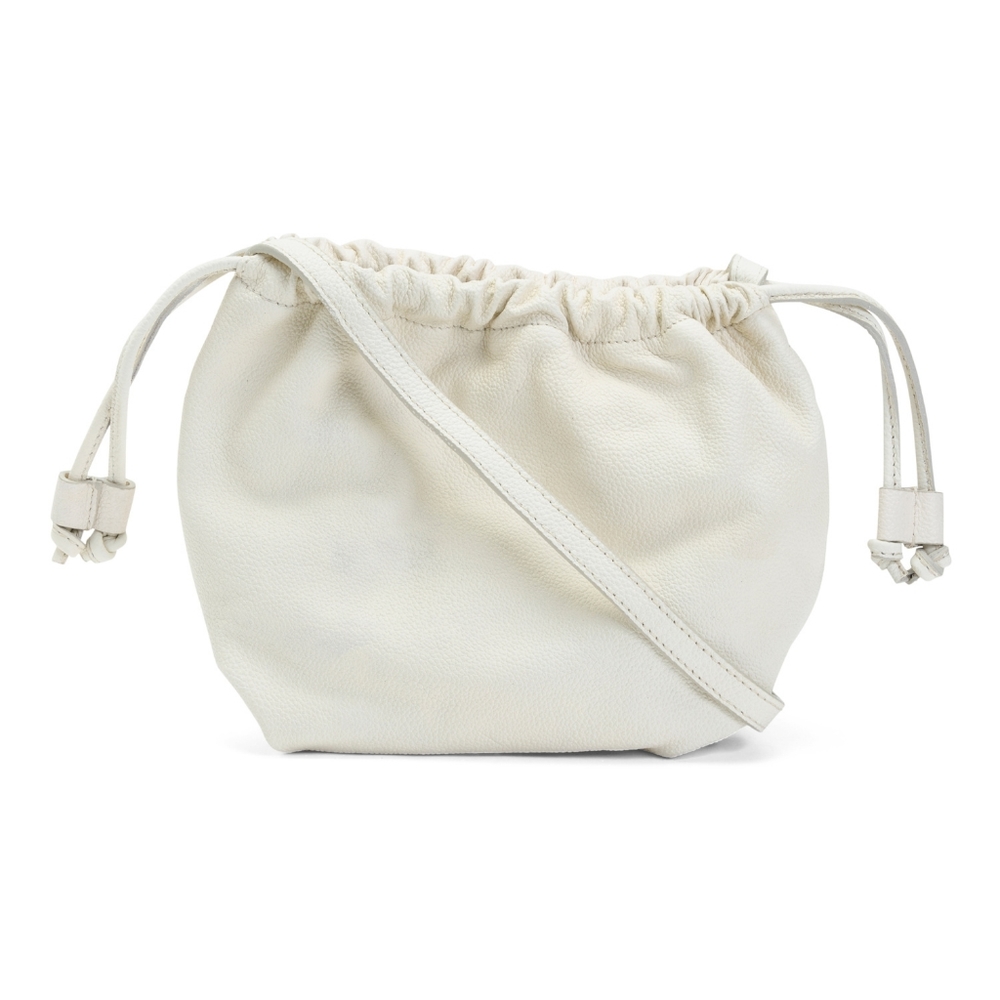 Leather bucket bag